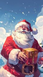 Merry and Funny Santa Claus Phone Wallpapers