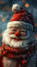 Festive and Funny Santa Claus Phone Backgrounds