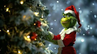 AI-Generated Funny Grinch Christmas Desktop Backgrounds