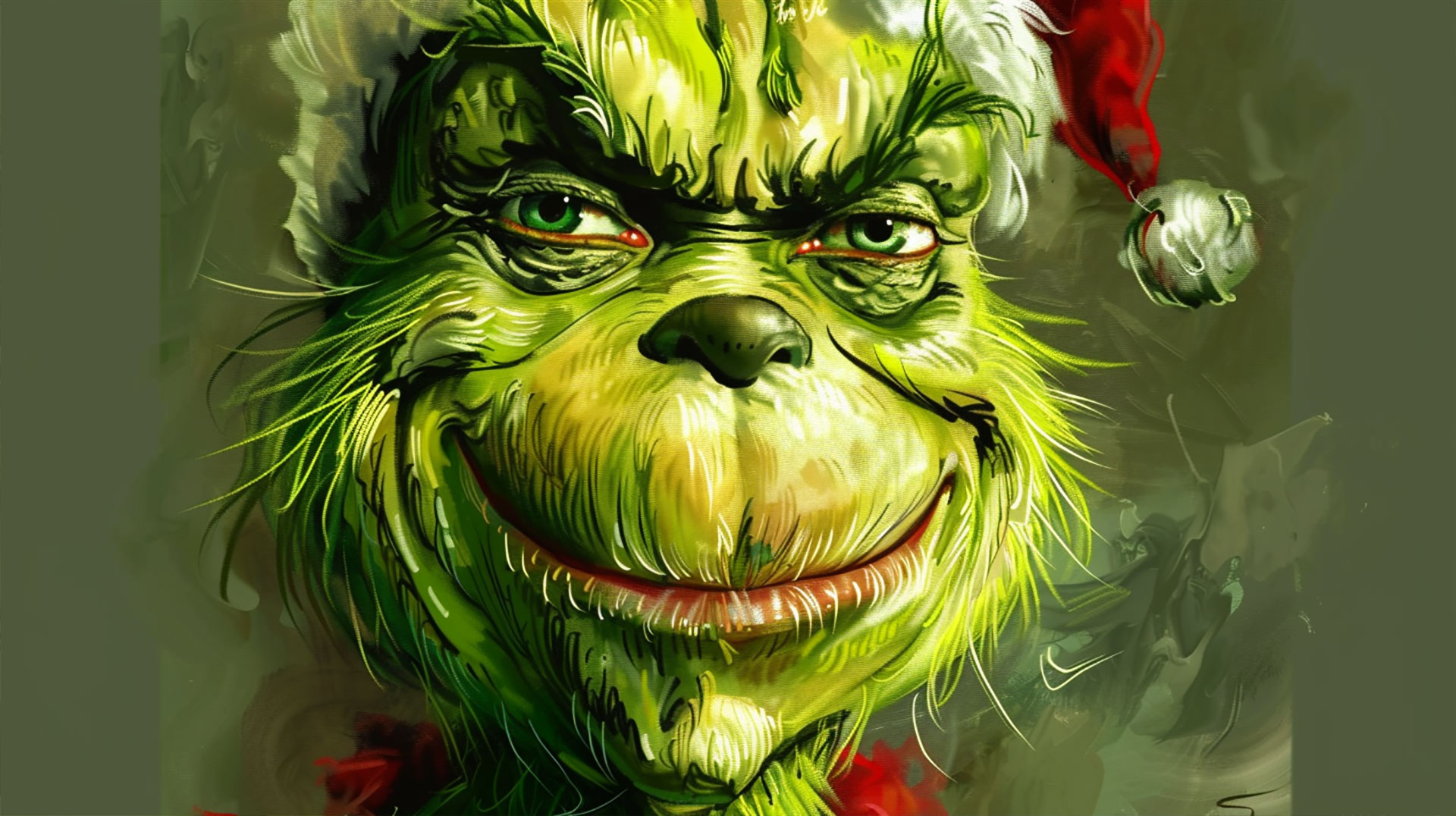 Funny Grinch Christmas Desktop Backgrounds: AI-Generated