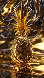 Gold Pineapple Photo: Brighten Your Mobile Screen