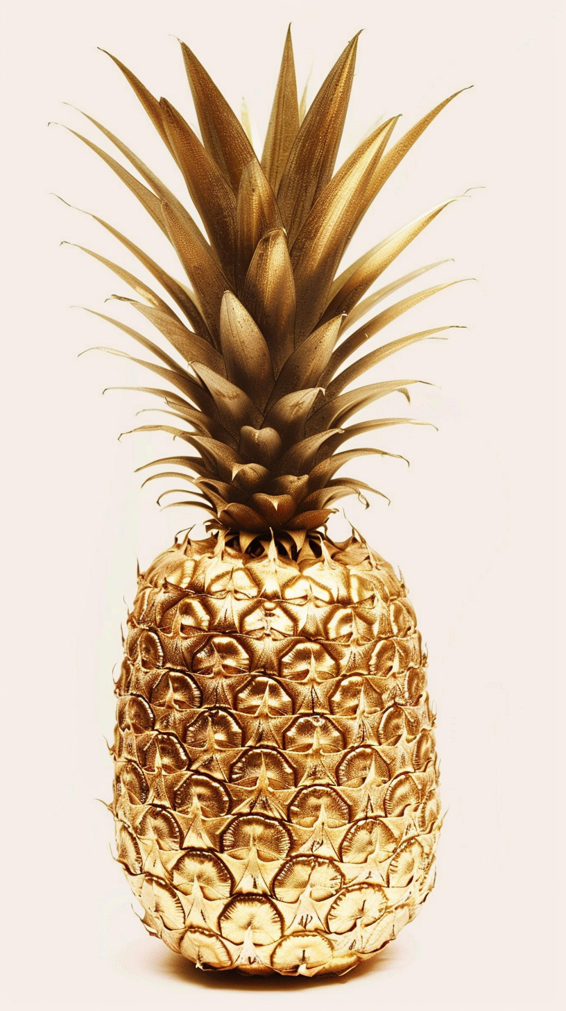 Gold Pineapple iPhone Wallpaper: Stunning HD Digital Background