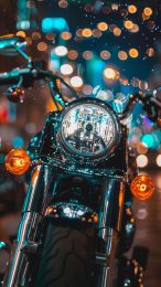 Retro Harley Davidson Motorcycle iPhone Wallpaper