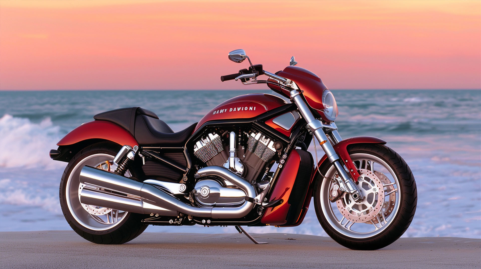 HD Harley Davidson Motorcycle Desktop Wallpaper AI Pictures