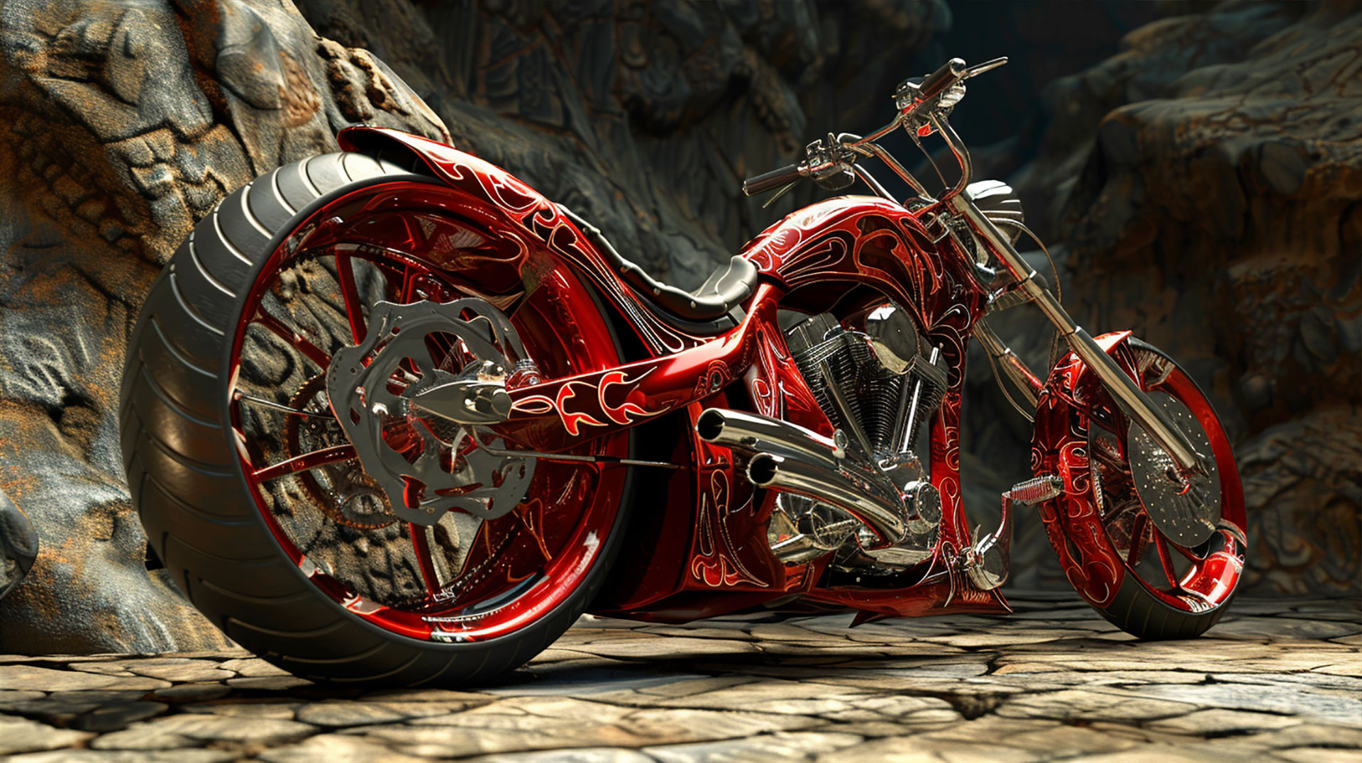 Harley Davidson Motorcycle 4K Wallpaper AI Image Download