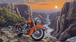 AI-Enhanced Harley Davidson Motorcycle Wallpapers