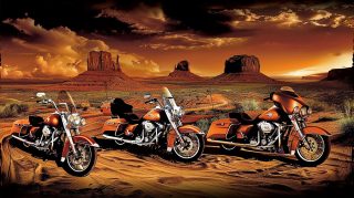 Harley Davidson Motorcycle HD Wallpaper Border Design