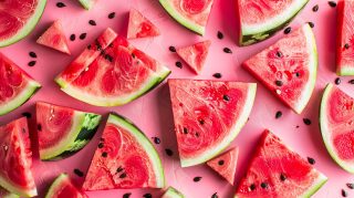 Minimalist Watermelon Slice: HD Desktop Wallpaper