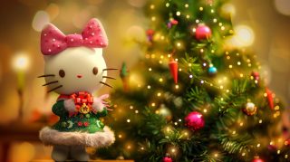 Free 8K Hello Kitty Christmas AI Wallpapers Download