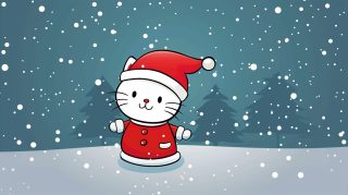 Beautiful Hello Kitty Christmas Wallpapers for PCs