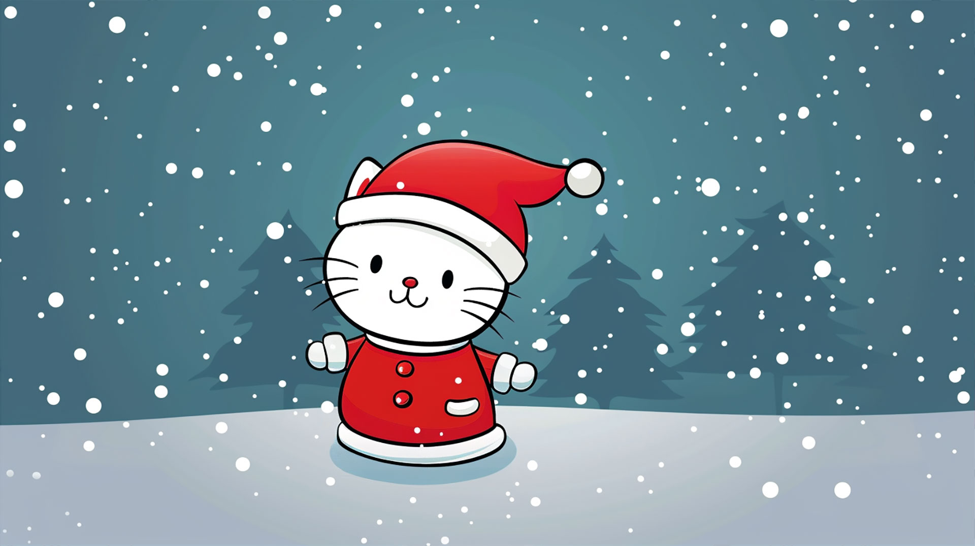 Beautiful Hello Kitty Christmas Wallpapers for PCs