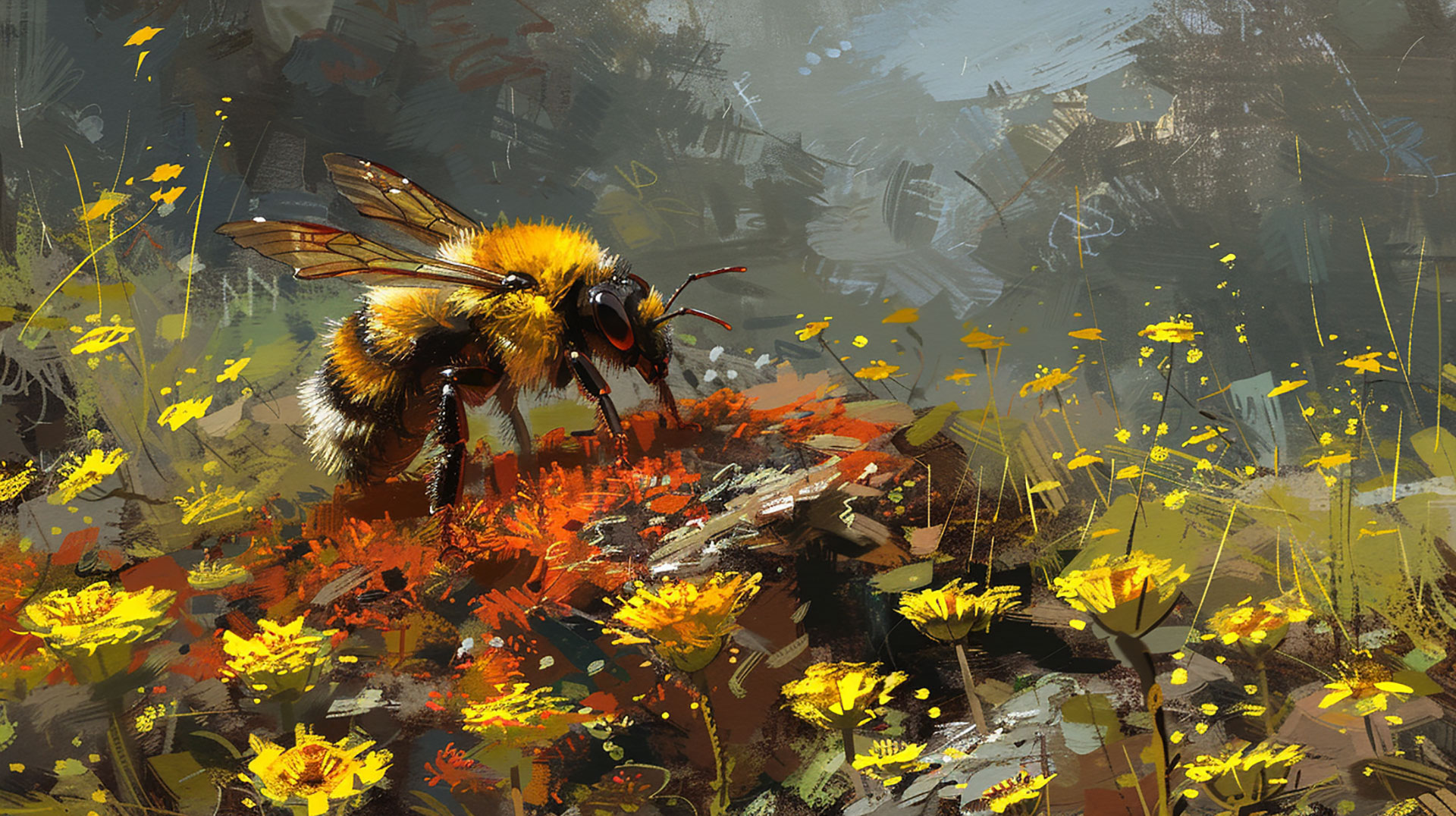 Beautiful Honey Bee Image for Your Desktop