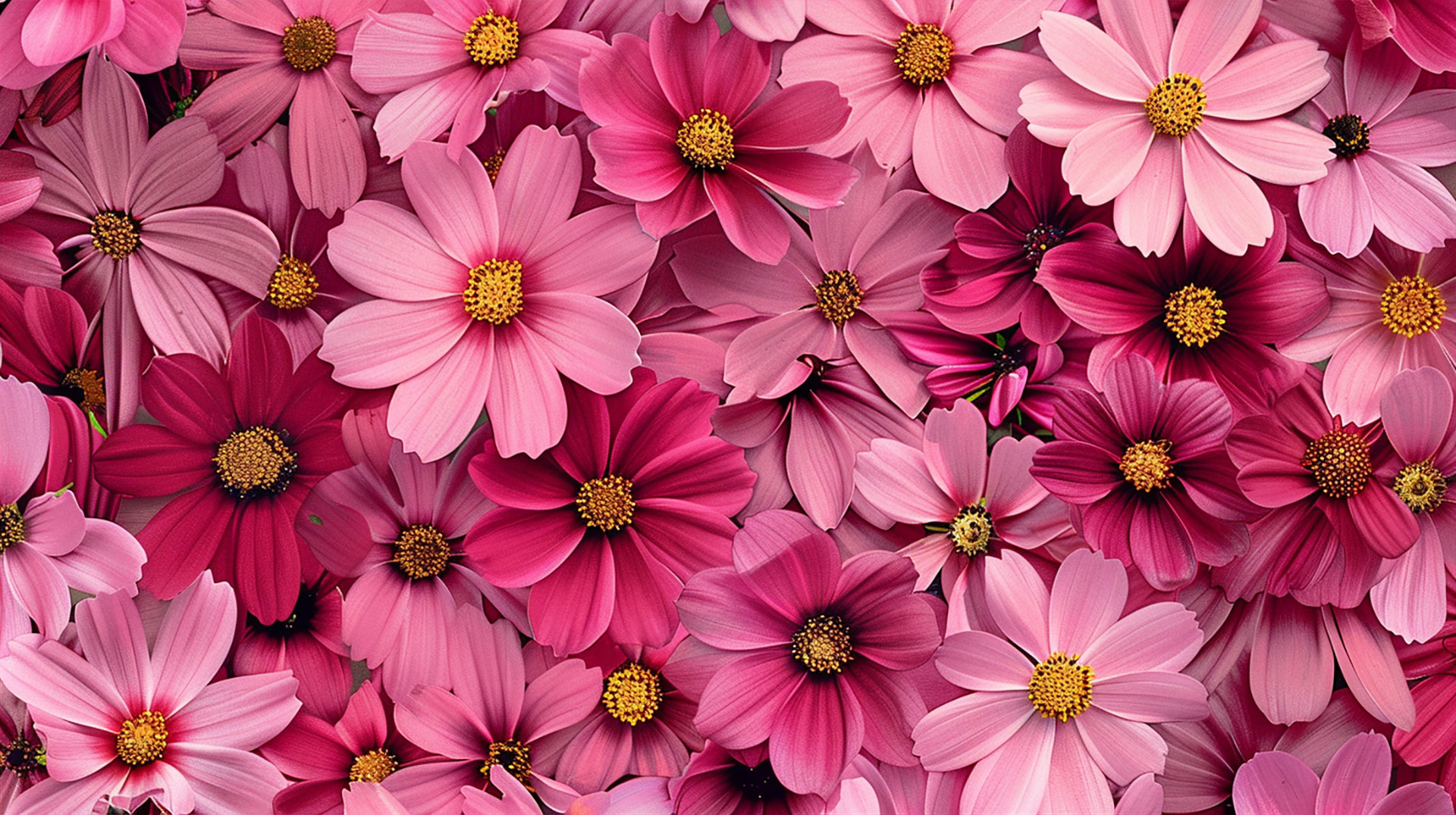 16:9 Hot Pink Flower Desktop Wallpaper