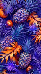 Crisp Digital Background: Pineapple Delight for iPhone