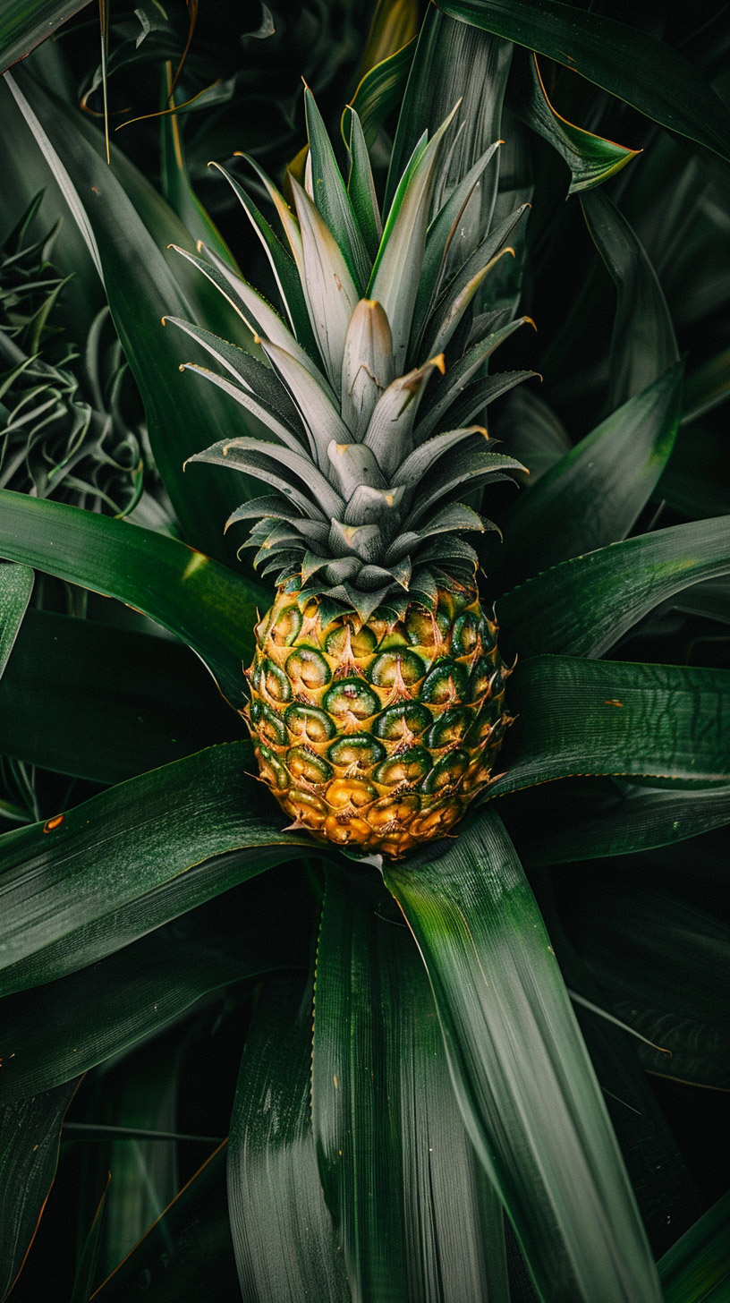 Vibrant Pineapple Image for HD Mobile Wallpaper