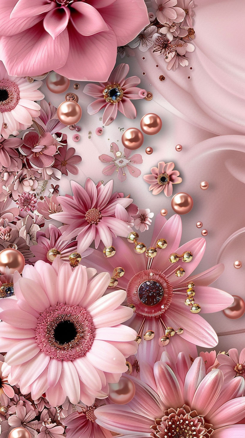 Girly Rose Gold HD Lock Screen Wallpaper Collection