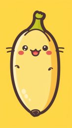 Cute Kawaii Banana Cat Mobile Wallpaper