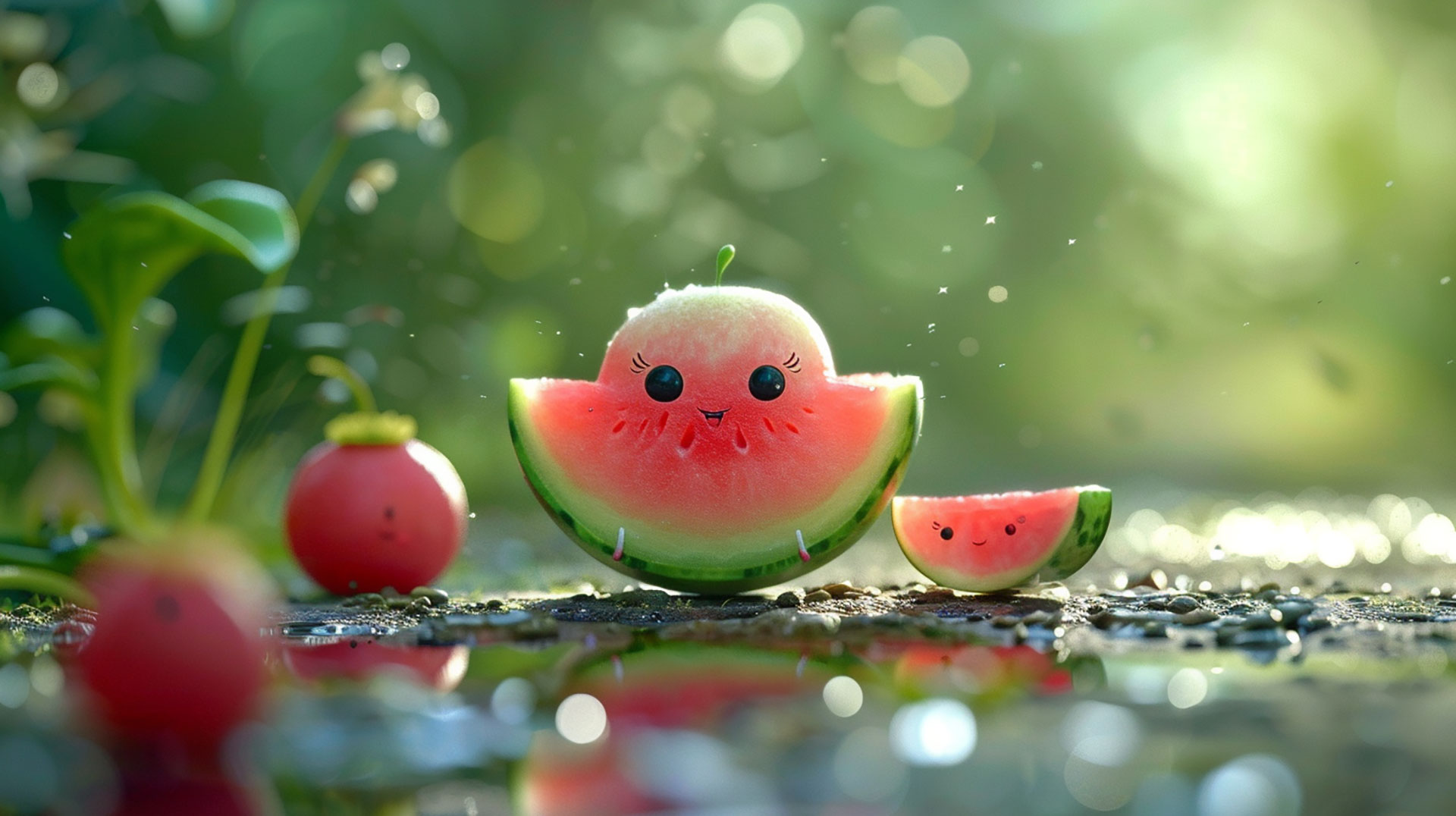 Smiling Watermelon Charm