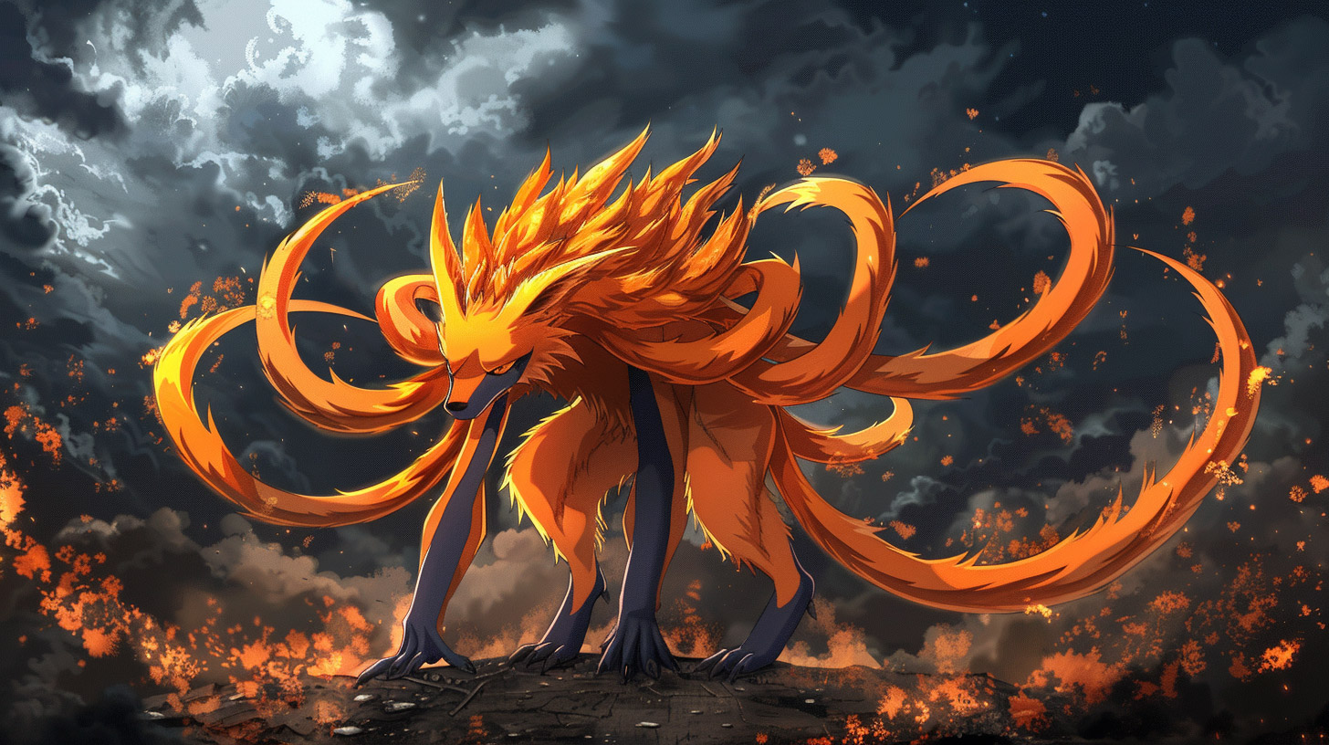 Vibrant Kurama Wallpaper For Desktop in 16:9 Format