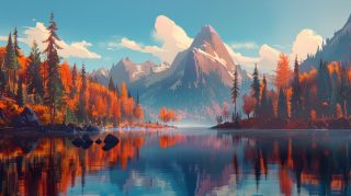 Tranquil Late Summer Horizon: HD Desktop Wallpaper