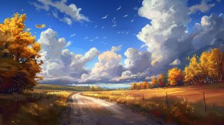 Idyllic Late Summer Countryside: Ultra HD Wallpaper