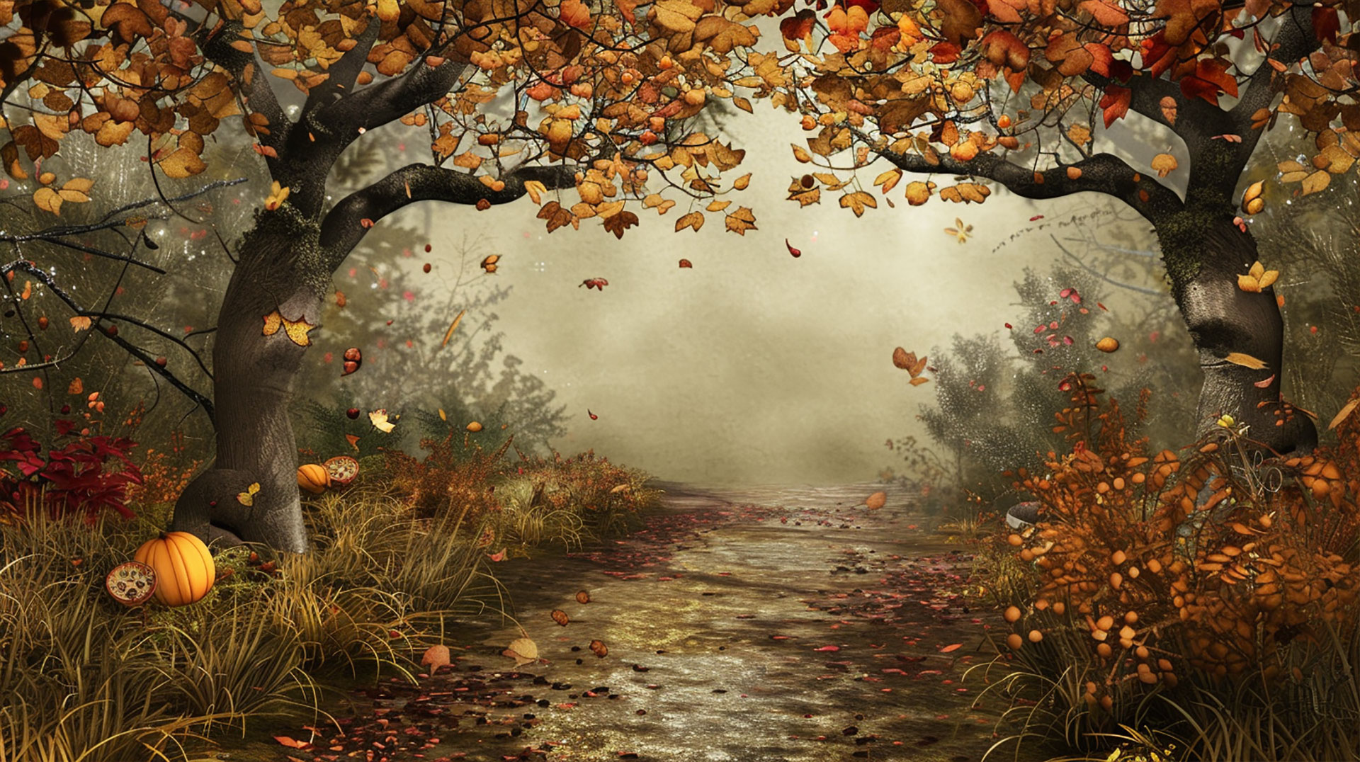 Seasonal Change: Late Summer Early Fall Desktop Background