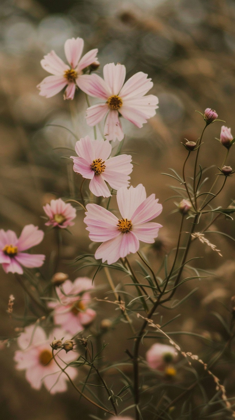 AI-Generated Light Pink Flower Image for Mobile