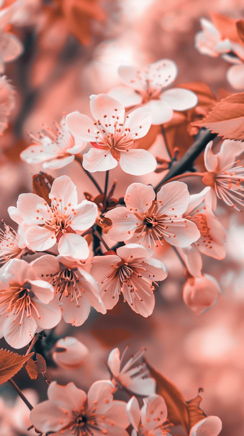 Digital Background: Light Pink Flower Wallpaper