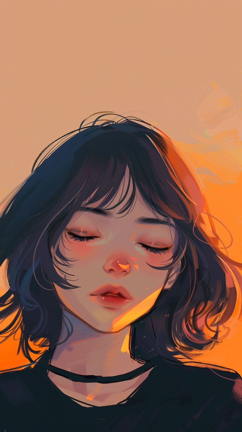 Emotional Portrait: Free HD Sad Girl Lock Screen Wallpaper