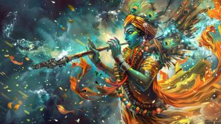 Lord Krishna Blessings: HD Desktop Wallpaper