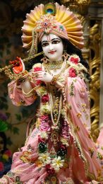 Lord Krishna Divine Serenity: iPhone Wallpaper