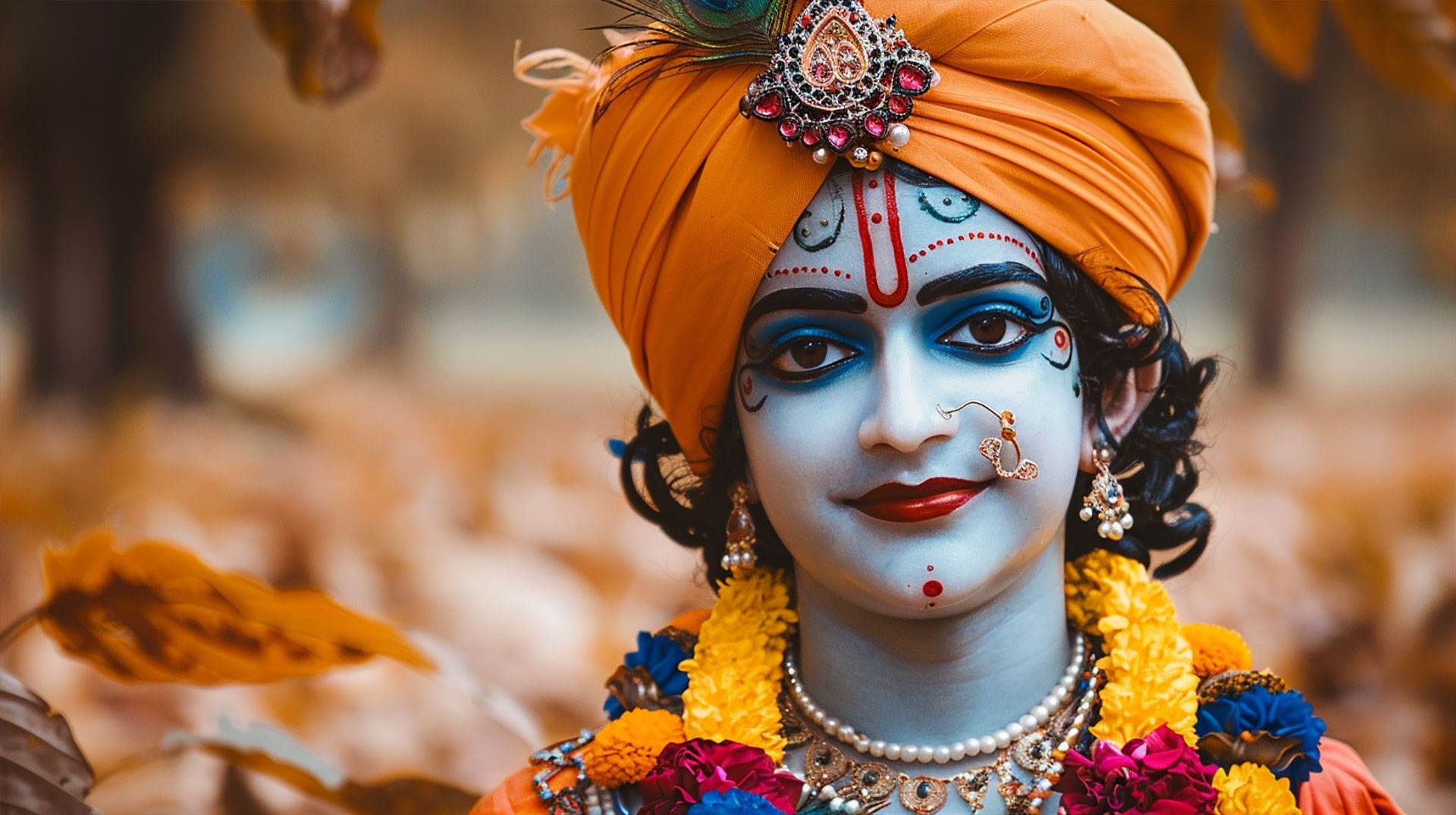 Aesthetic Lord Krishna Serenity Wallpaper