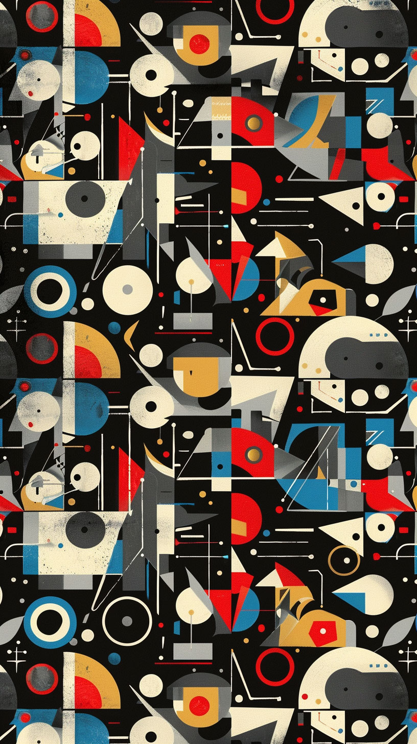 Mid Century Modern Atomic Design Desktop iPhone Wallpaper