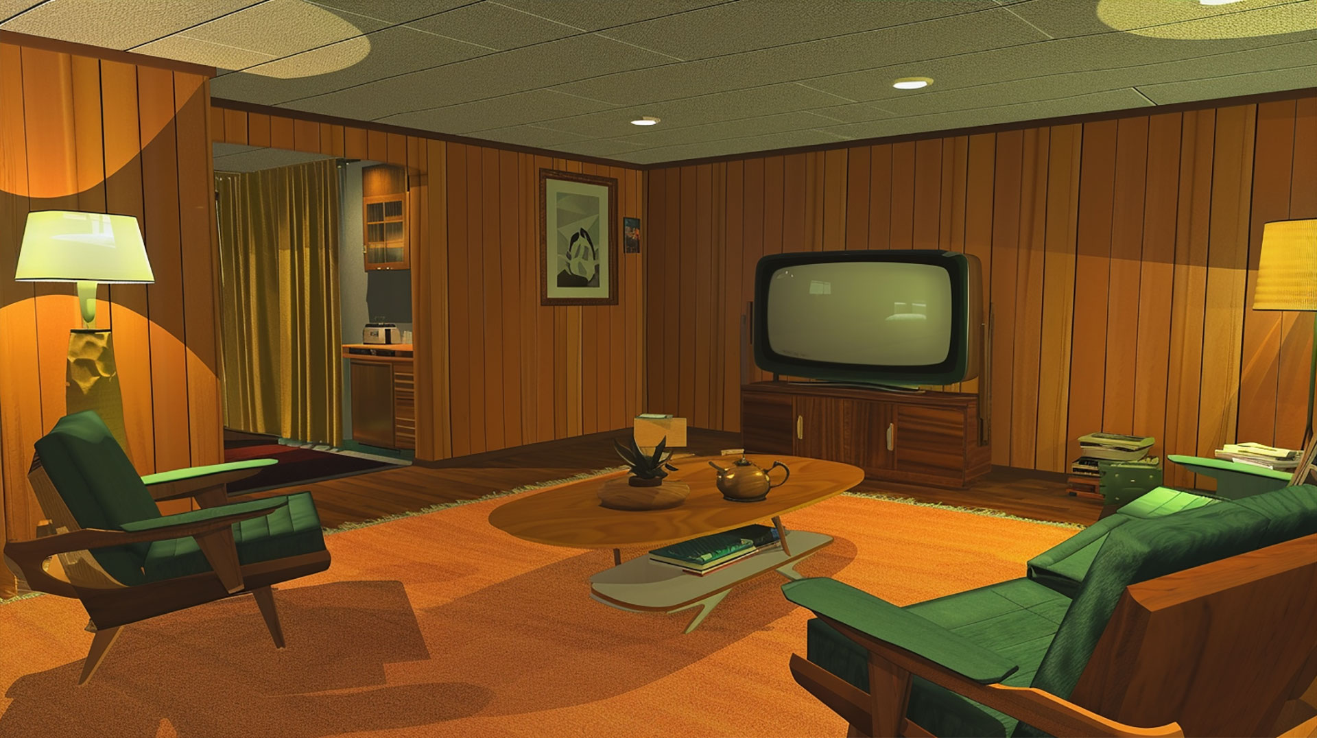 Mid Century Modern 16:9 Desktop Background - Free Wallpaper