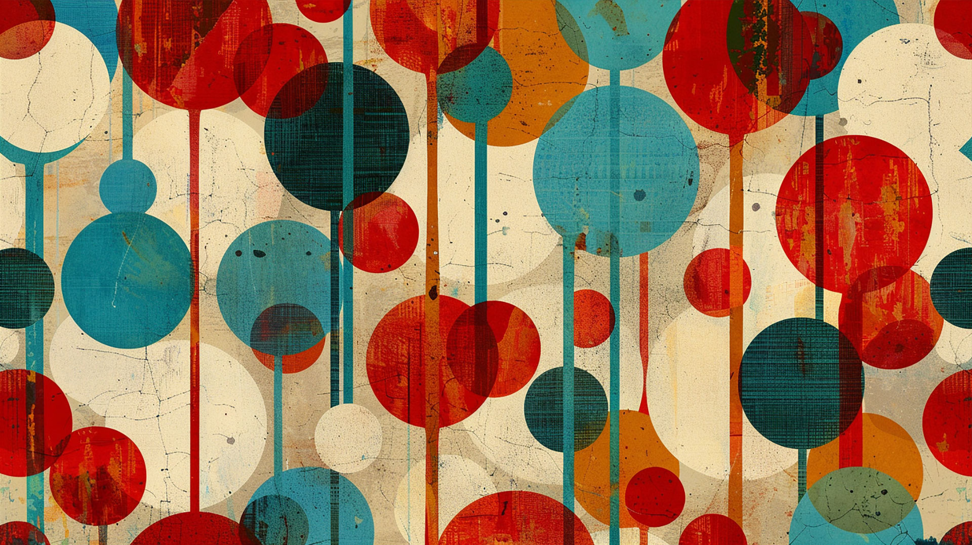 Retro Atomic Mid Century Modern 16:9 Wallpaper