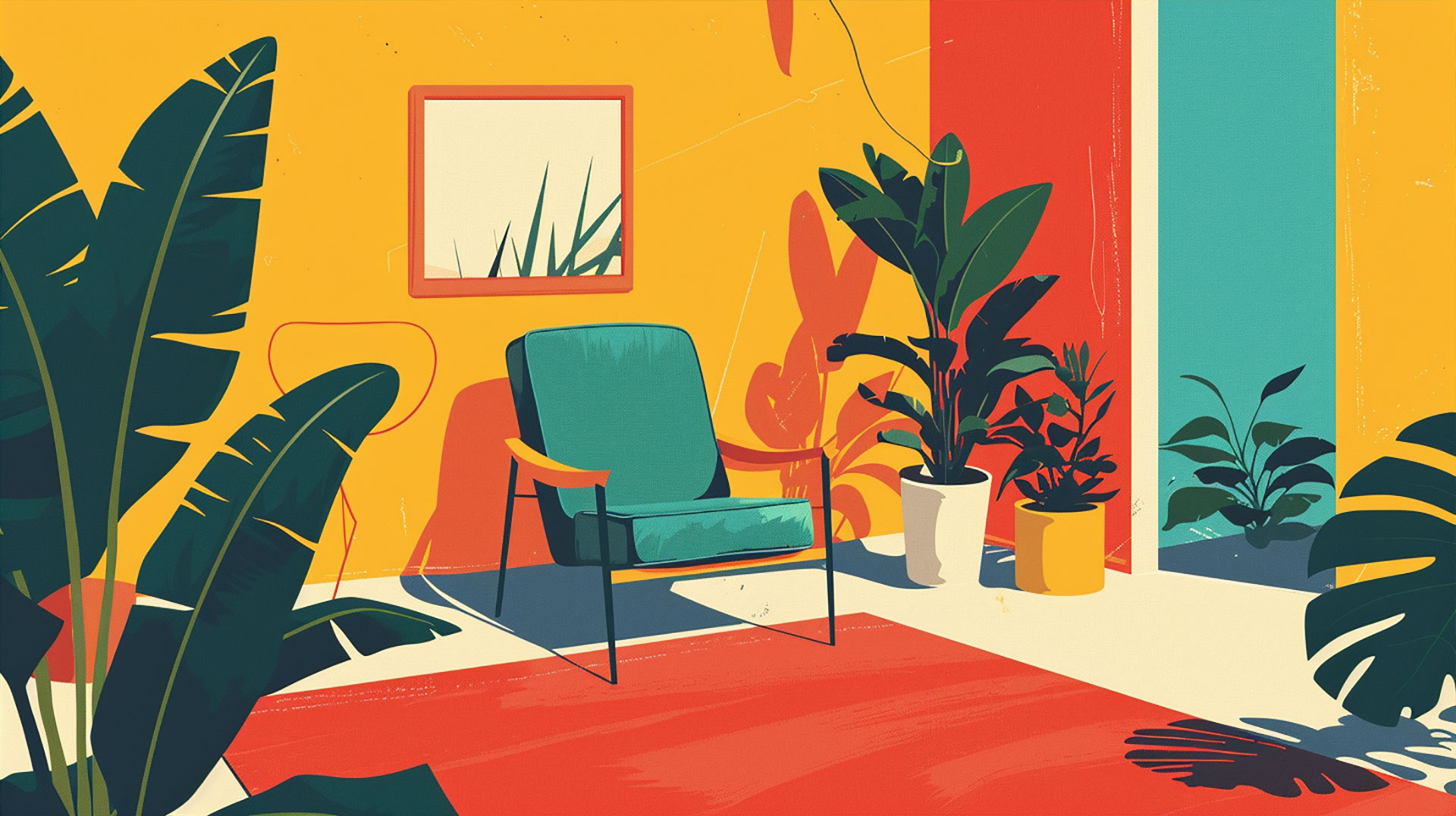 Mid Century Modern 1920x1080 Desktop Wallpaper Image