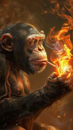 iPhone Monkey Smoking Weed Wallpaper