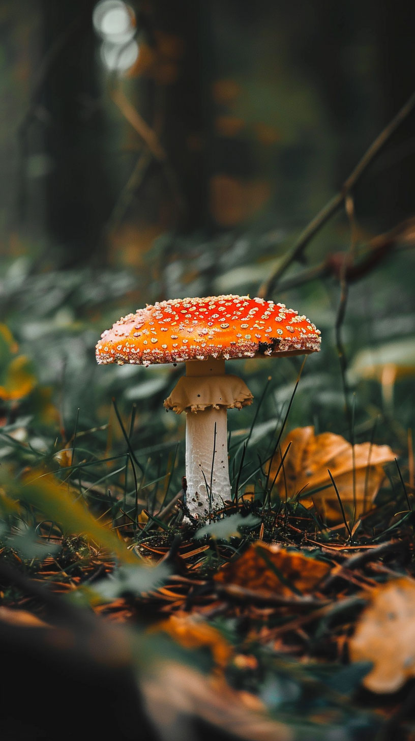 Delicate Mushroom Wallpaper for Smartphone