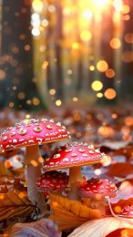 AI-Generated Mushroom iPhone Wallpaper