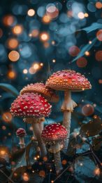 Psychedelic mushroom digital wallpaper for iPhone XS