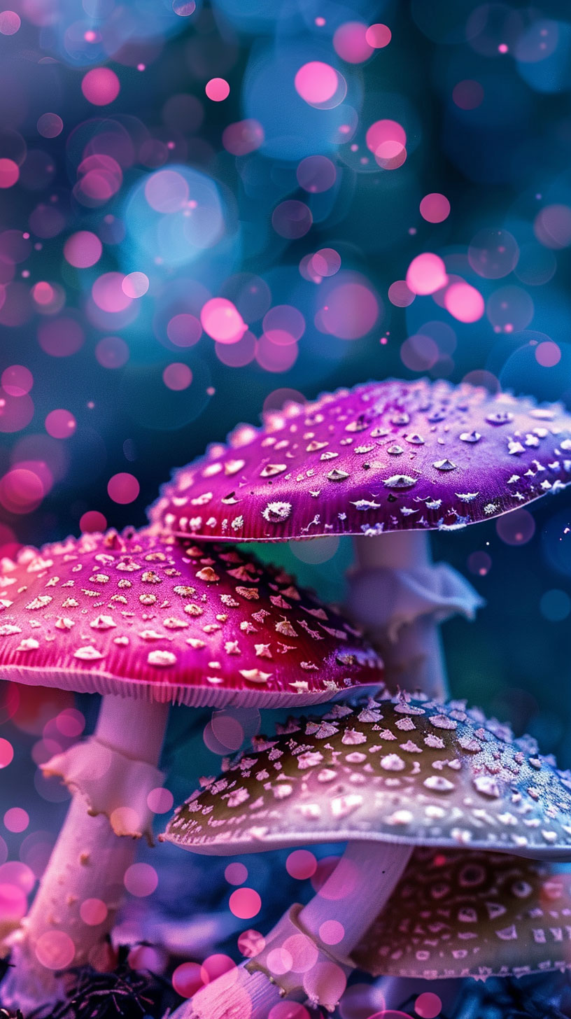 Stunning psychedelic mushroom wallpaper for iPhone 13