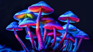 High-resolution trippy mushroom wallpaper for desktop backgrounds