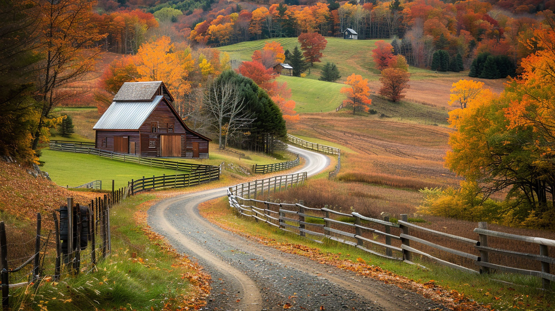 Stunning 4K New England Fall Computer Wallpaper