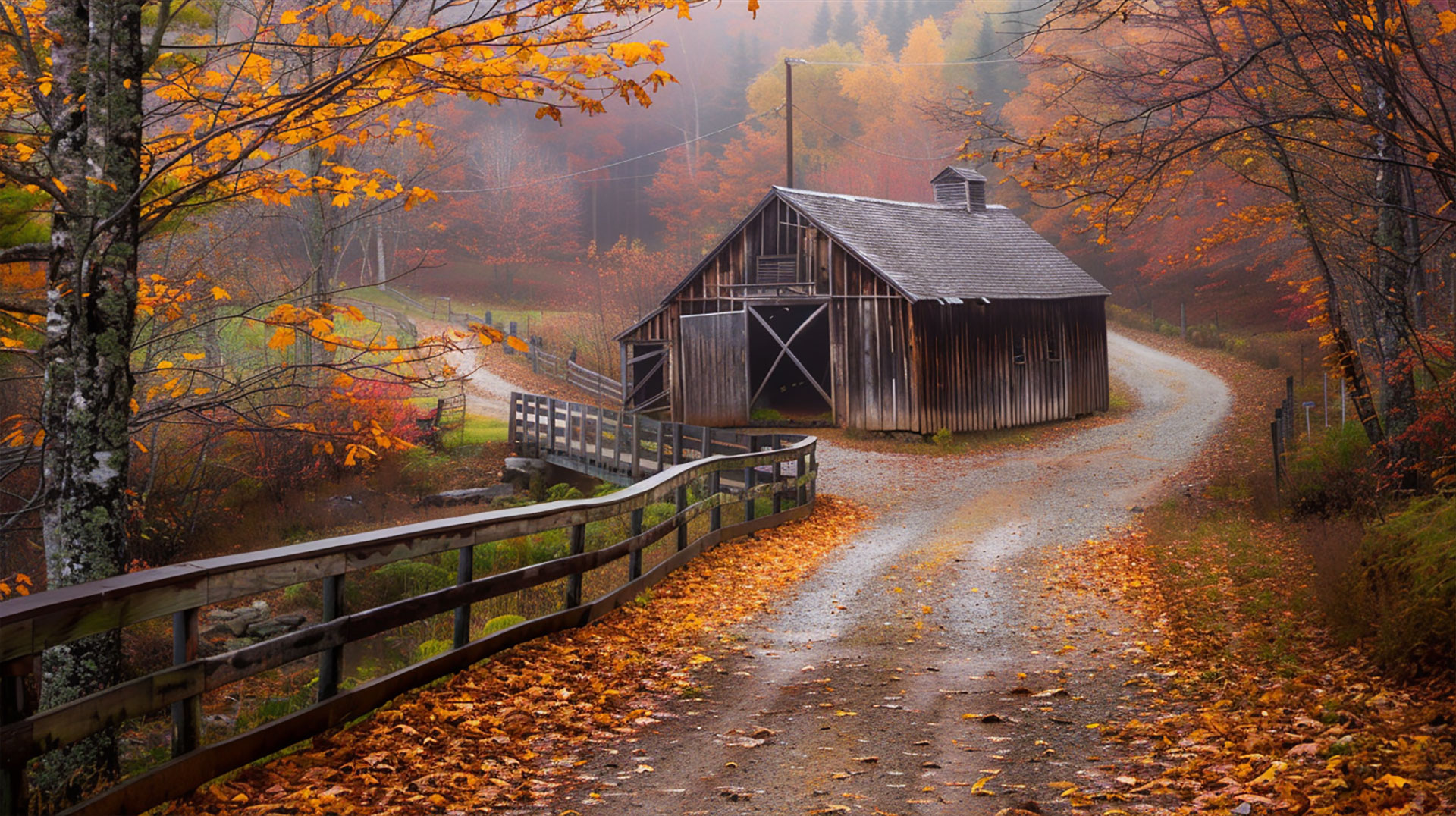 1920x1080 New England Fall Computer Wallpaper HD