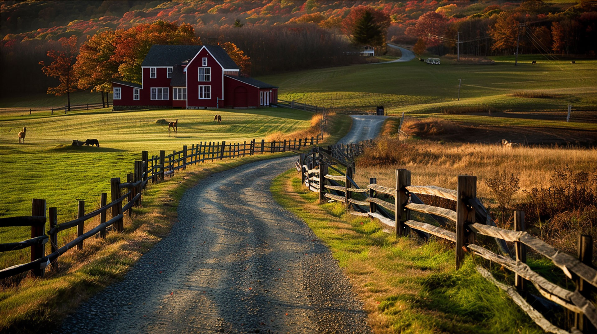 Ultra HD New England Fall Desktop Background