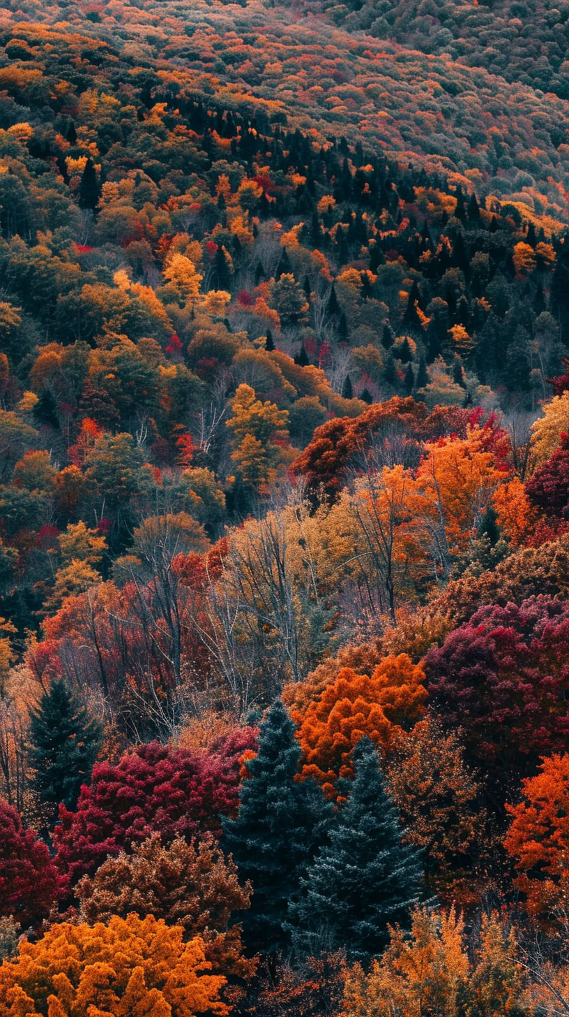 Huawei New England Fall Foliage Wallpaper 4K