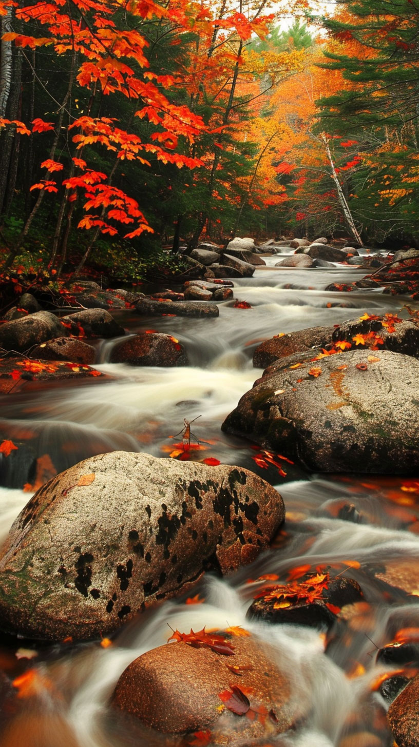 OnePlus New England Fall Foliage Wallpaper 1080x2400