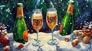 Charming New Year's Eve Cartoon Wallpapers in 1920x1080