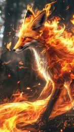 Stunning Nine-Tailed Fox HD Mobile Wallpaper for iPhone