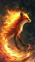 Nine-Tailed Fox Picture Perfect for Your Smartphone Wallpaper